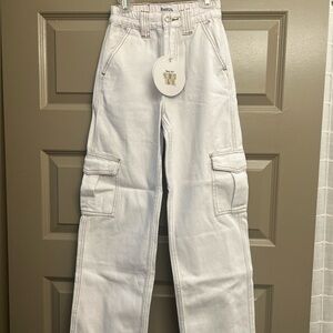 Princess Polly White Cargo Trousers